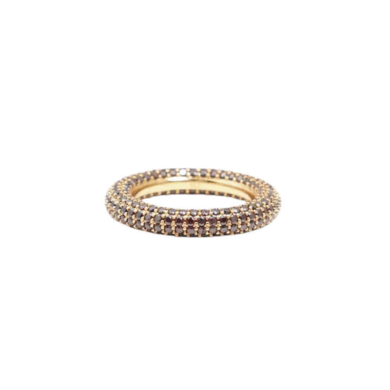 Colorful ring brown/silver 1