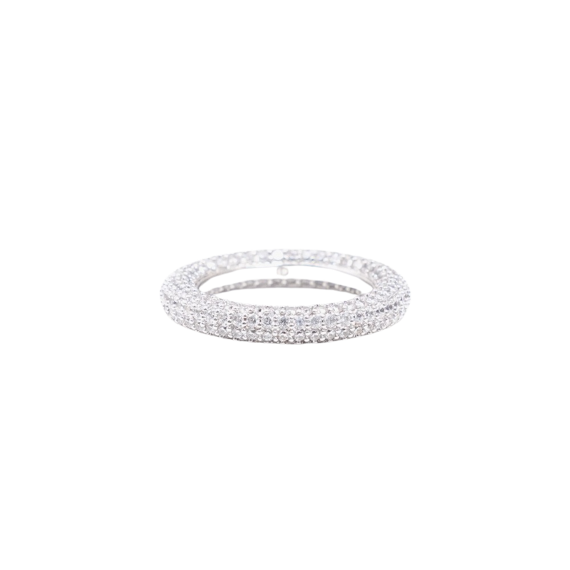 Colorful ring brown/silver 9