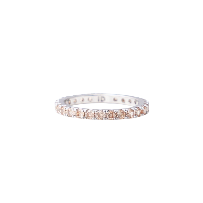 Colorful slim ring beige/silver 25