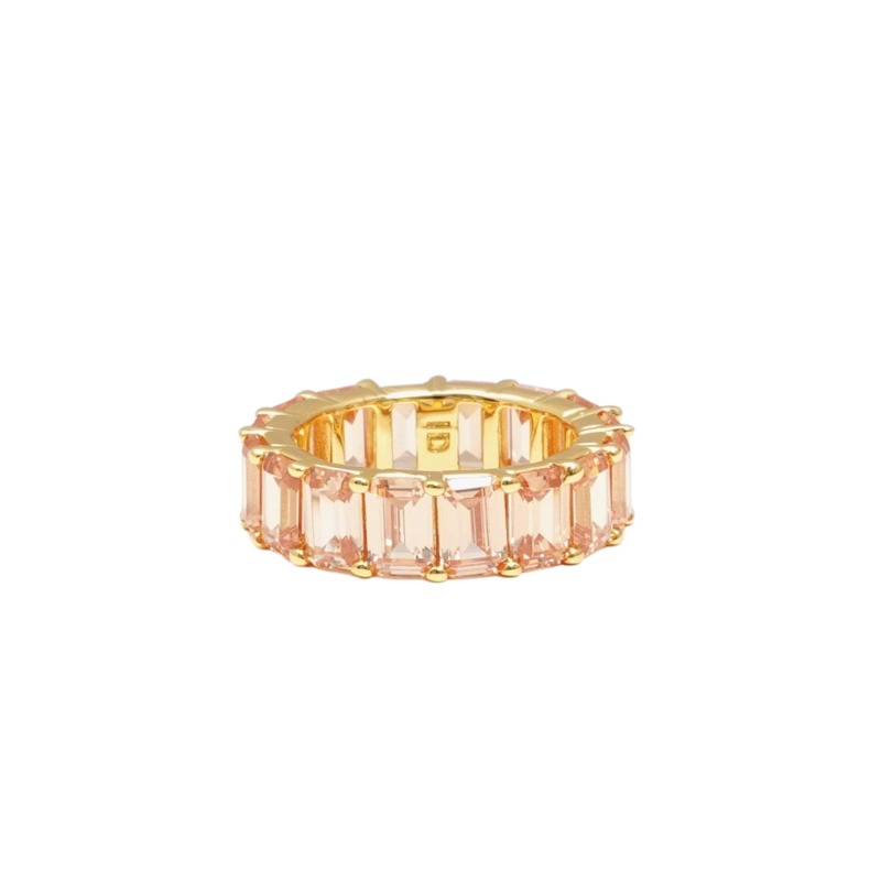 Chunky colorful ring beige/silver 41