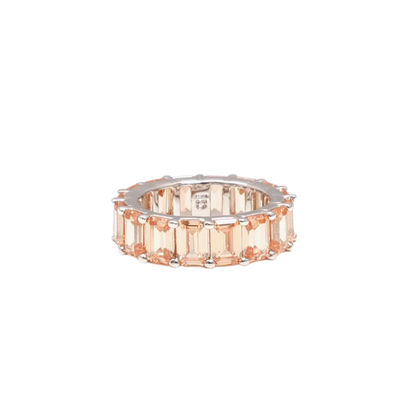 Chunky colorful ring beige/silver 33