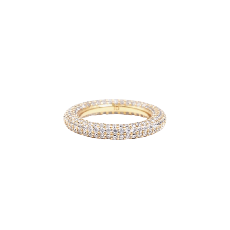 Colorful ring brown/silver 17