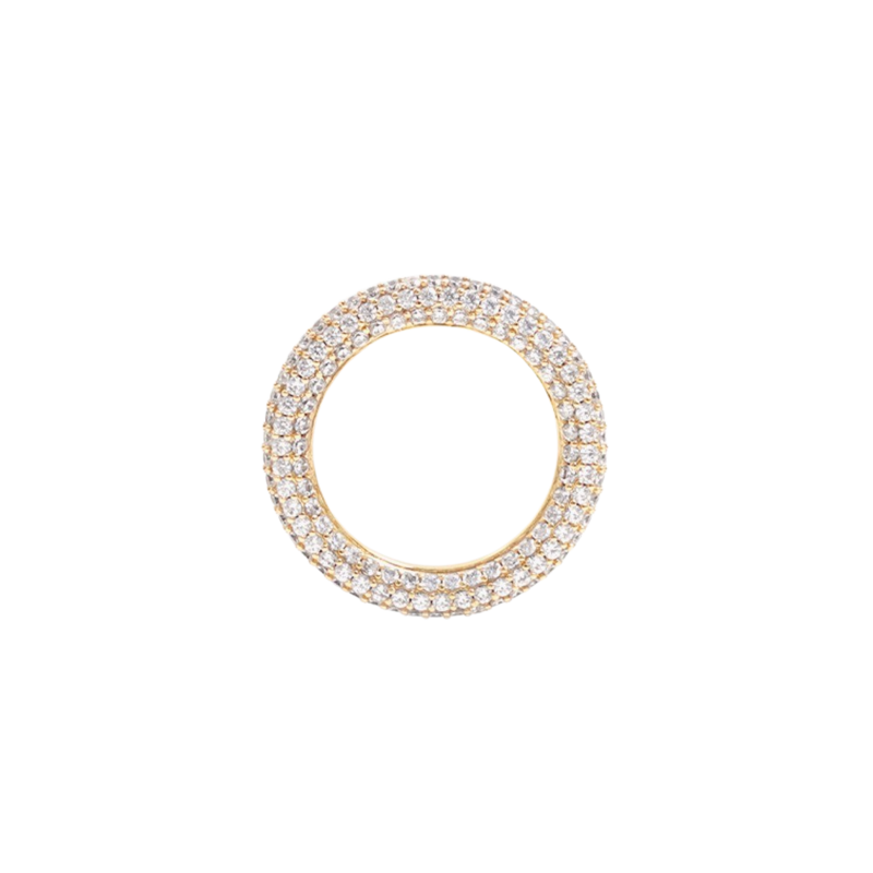 Colorful ring brown/silver 23