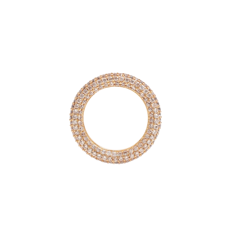 Colorful ring brown/silver 47