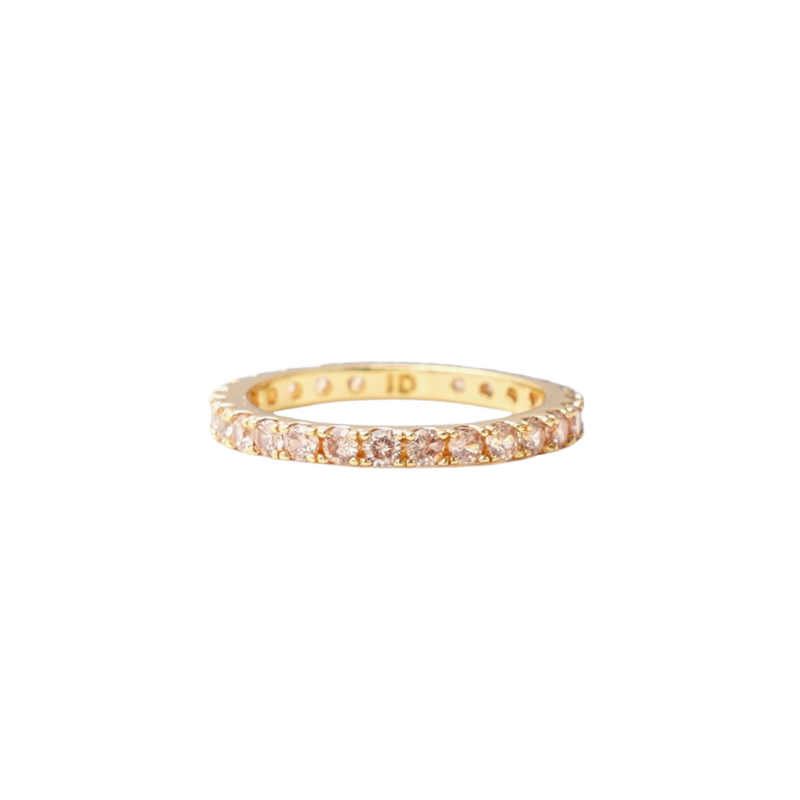 Colorful slim ring beige/silver 49