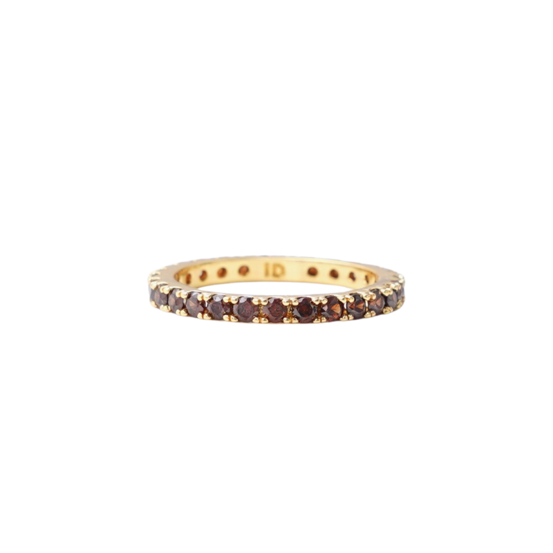 Colorful slim ring beige/silver 33