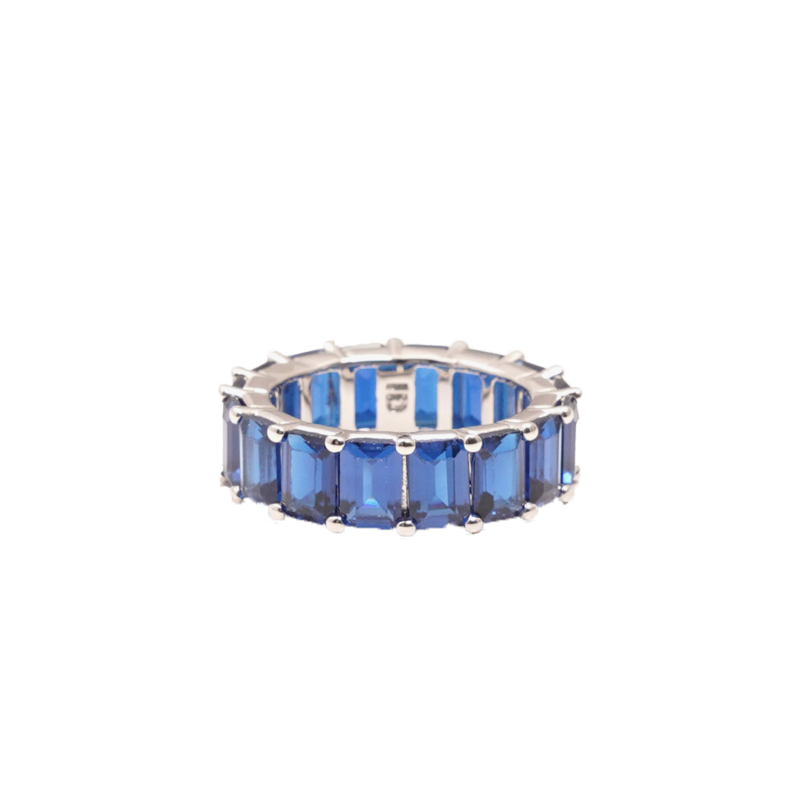 Chunky colorful ring beige/silver 25