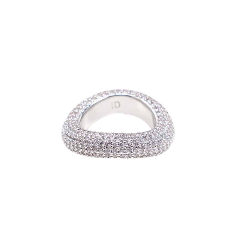Beyond ring beige/silver 9