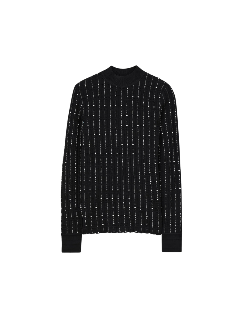 Mock nk ls fragmented stripes black/ivory 1