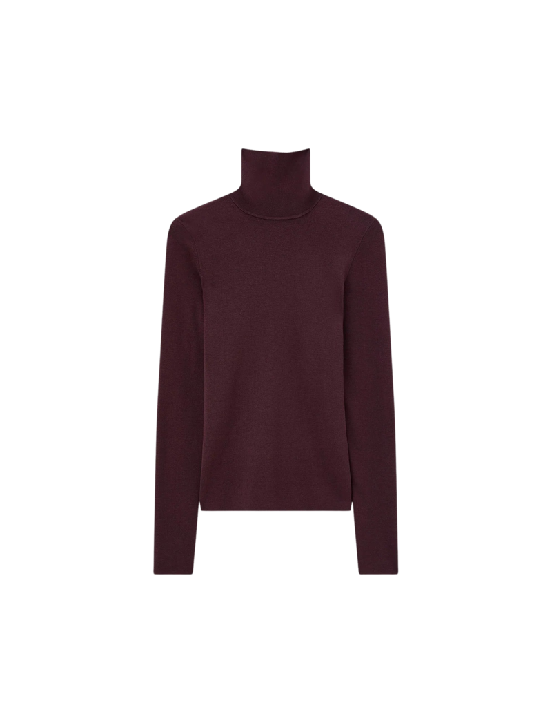High nk ls silk stretch blouse maraschino 1