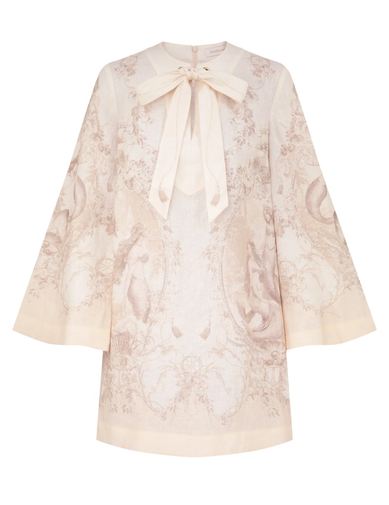 Tie neck tunic dress 1