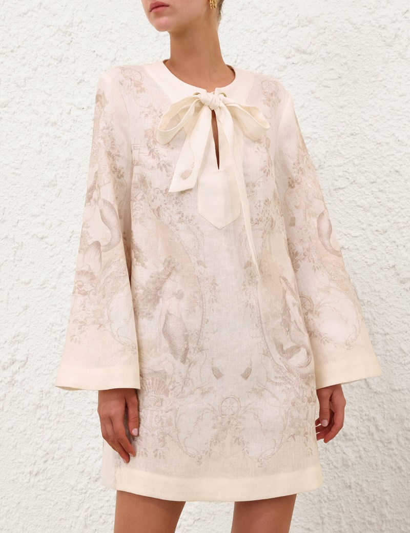 Tie neck tunic dress 7
