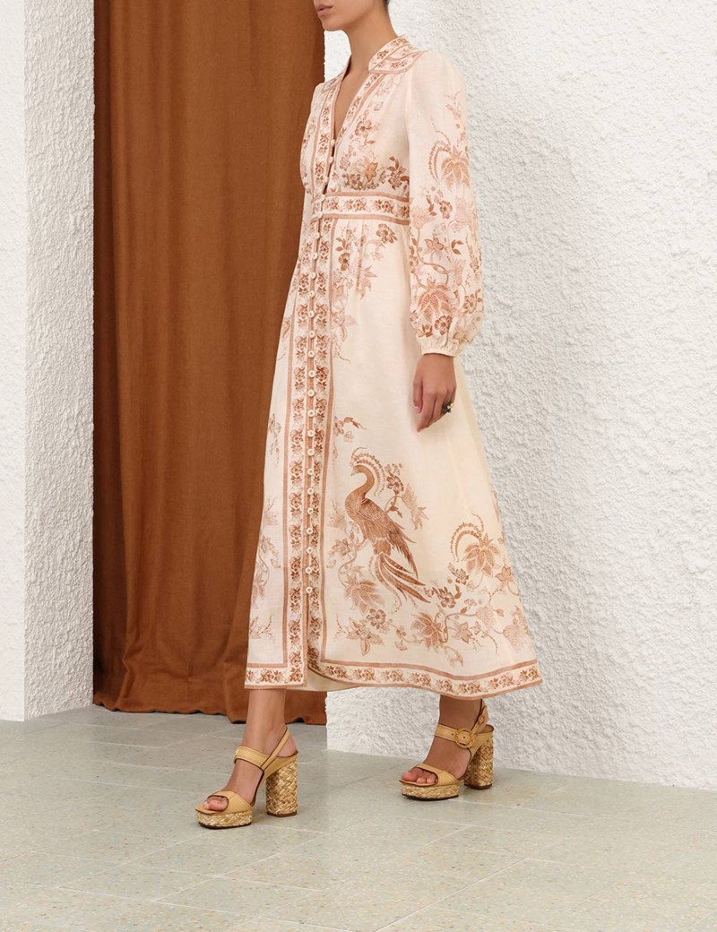 Zimmermann Indra plunge dress midiklänningar dam – bild 3