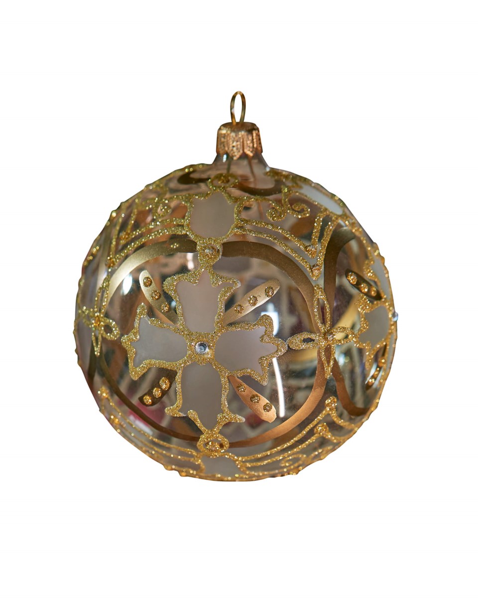 Lux viola julkula klar/guld 10 cm, klar/guld från Newport Christmas