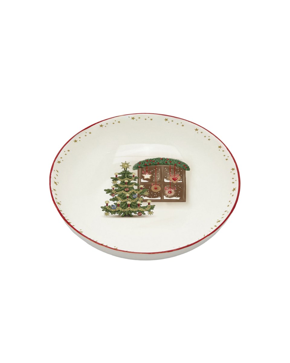 Carmina djup tallrik grön/röd 4.3x20 cm, grön/röd från Newport Christmas