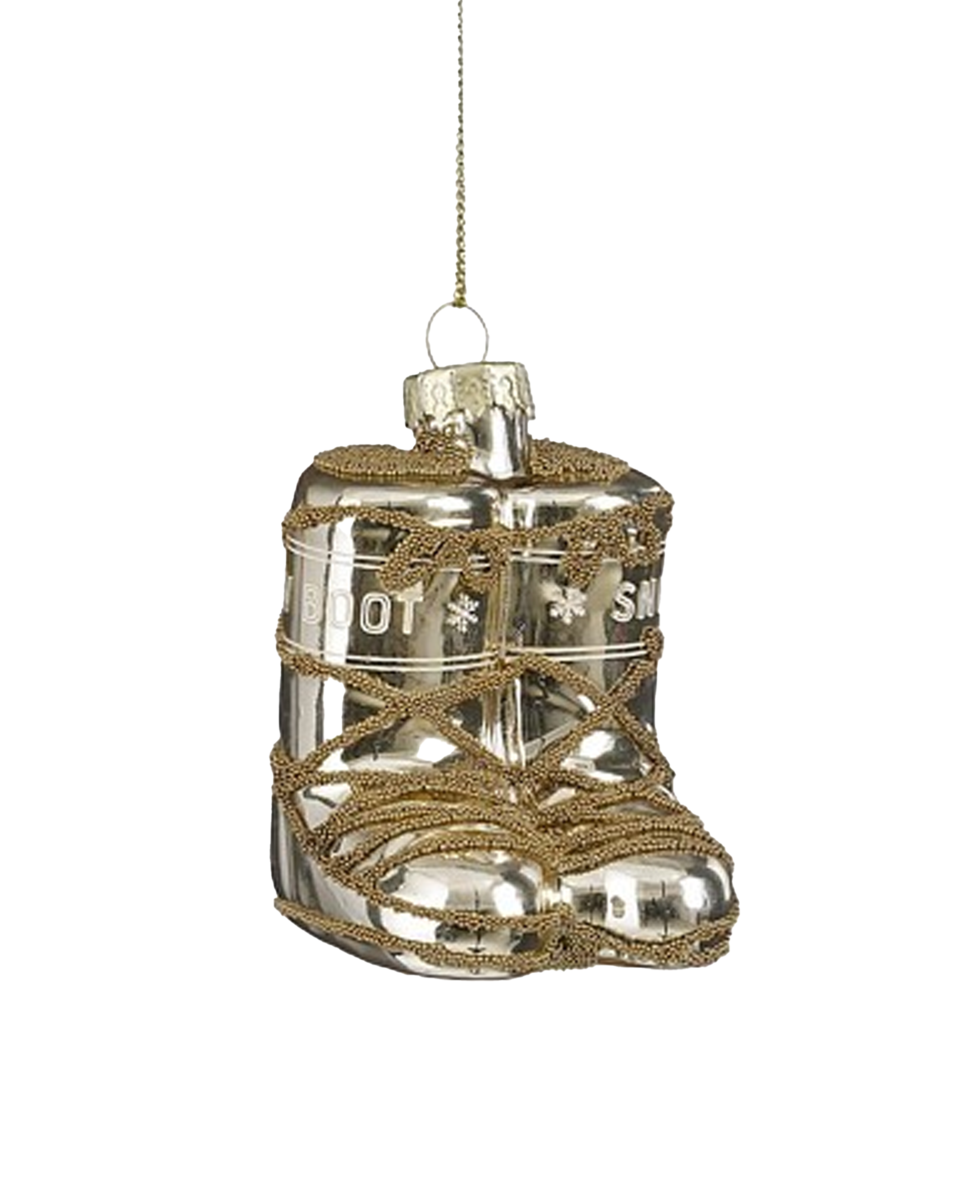 Phyllis skor juldekoration guld 7 cm, guld från Newport Christmas