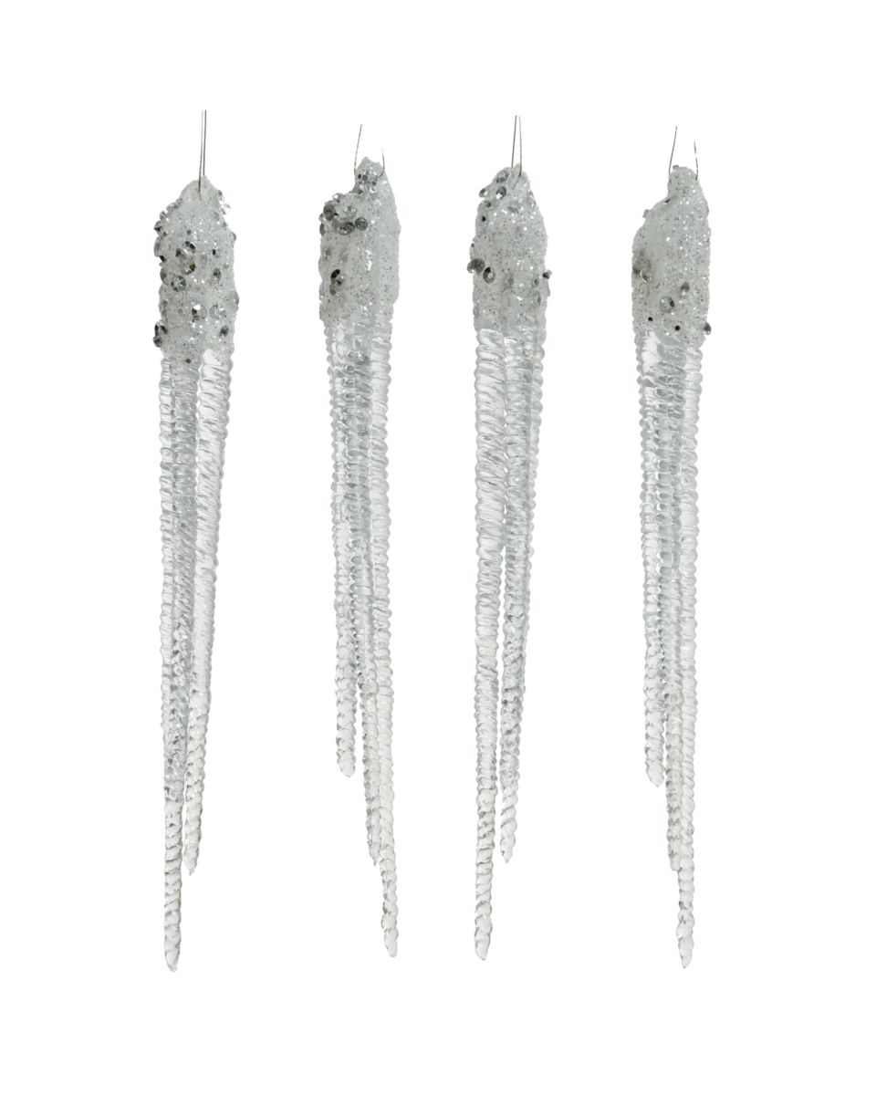Elsy istapp julgransdekoration 4-pack transparent 15 cm, transparent från Newport Christmas