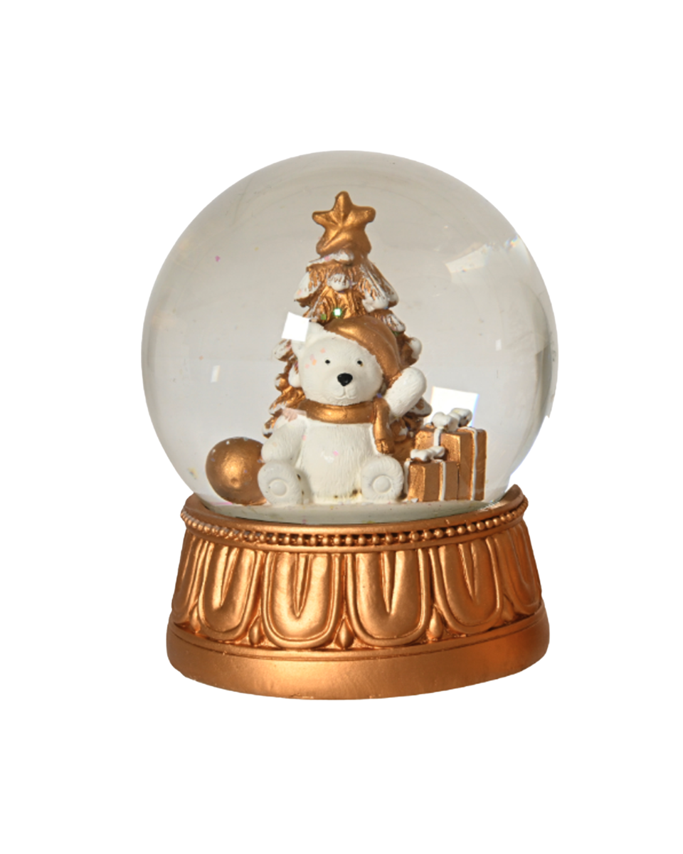 Matthew snöglob vit/guld 12.4x10 cm, vit/guld från Newport Christmas