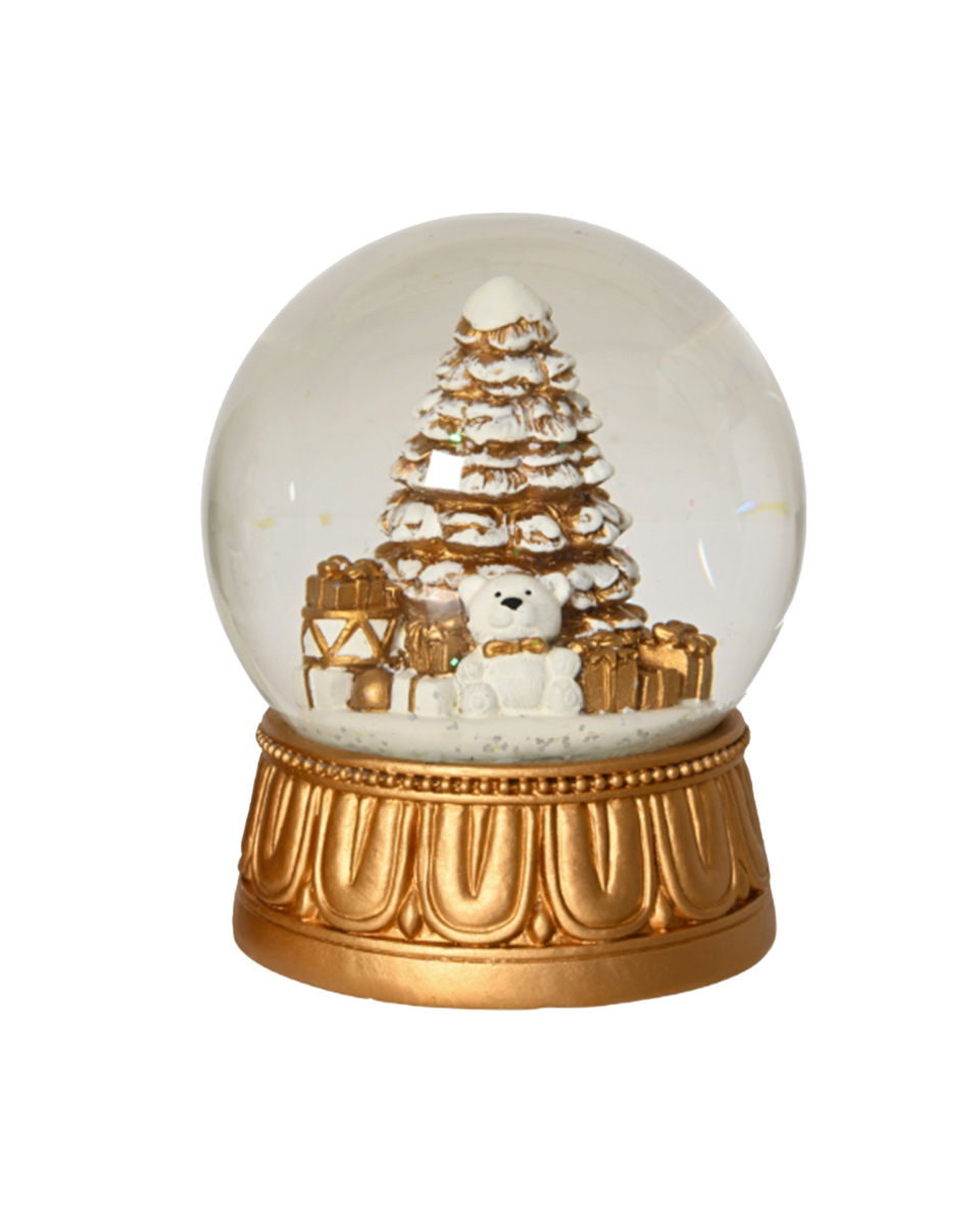 Maxwell snöglob vit/guld 8.7x10 cm, vit/guld från Newport Christmas