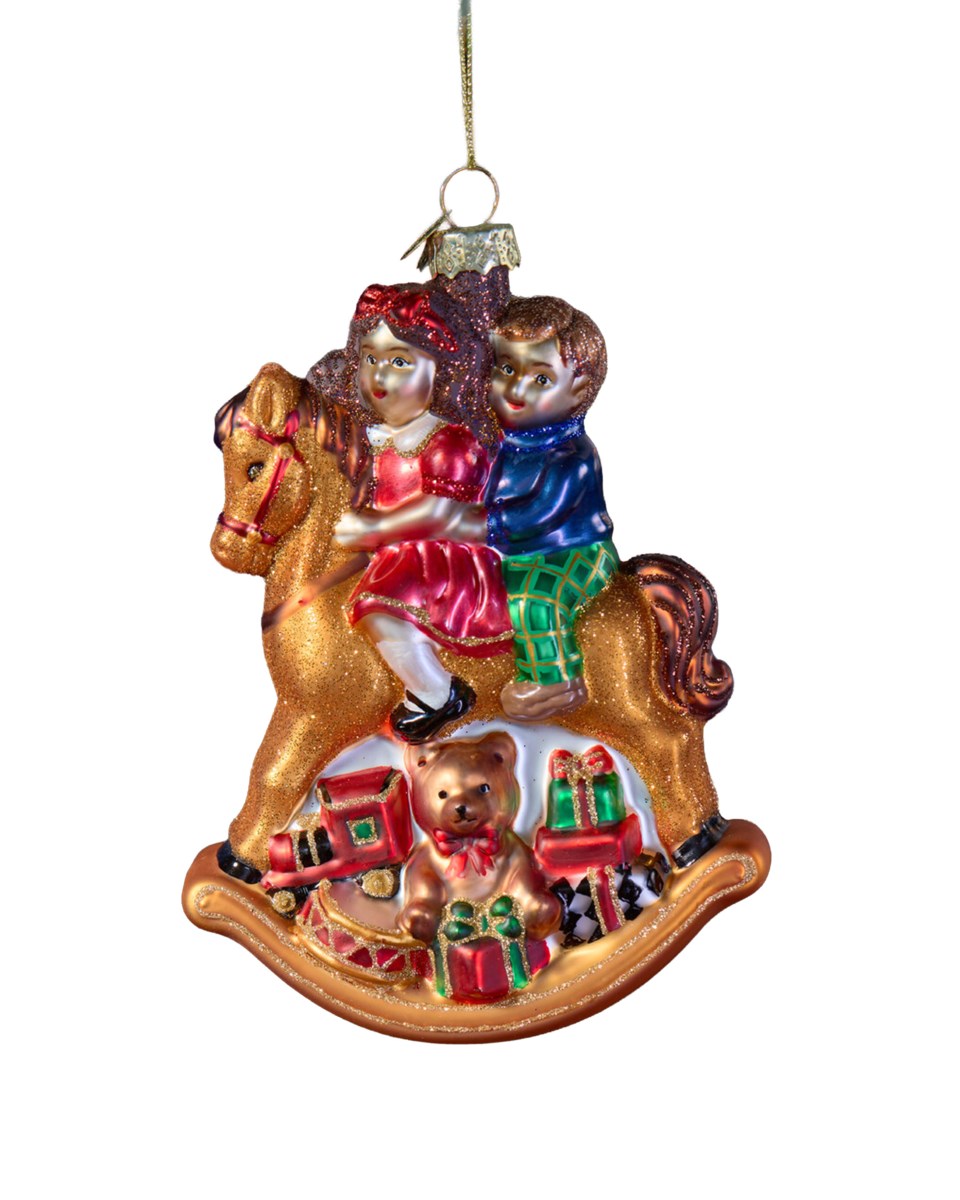 Edmund gunghäst julgransdekoration multi 10.3x6.5x13 cm, multi från Newport Christmas