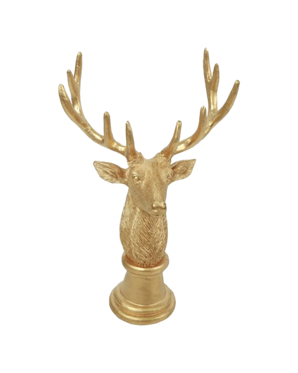 Prancer ren dekoration guld 17x26 cm, guld från Newport Christmas