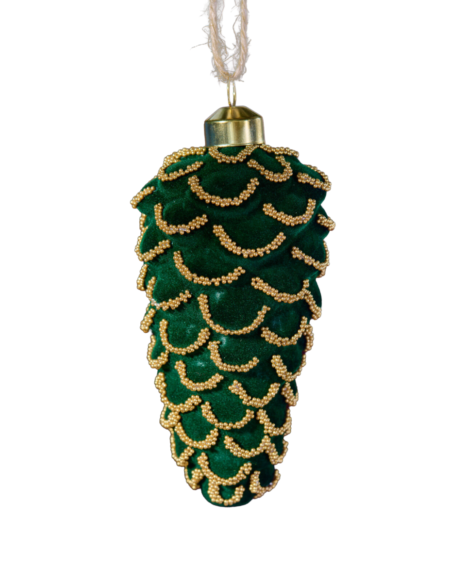 Nora kotte julgransdekoration grön/guld 16x7.7 cm, grön/guld från Newport Christmas