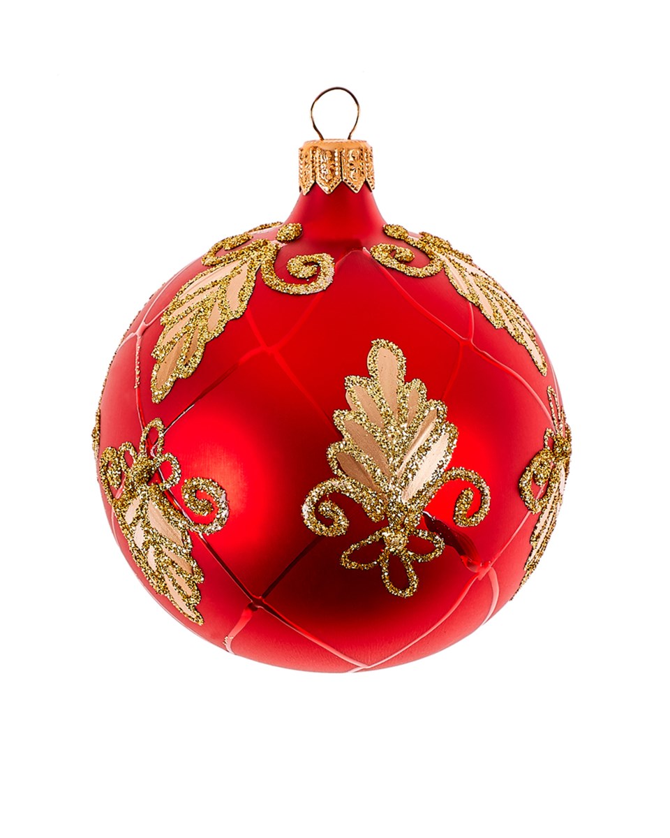 Lux julkula röd/guld 8 cm, röd/guld från Newport Christmas