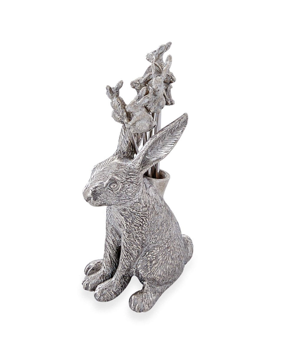 Kanin cocktailpinnar silver 4x5x8 cm, silver från Newport