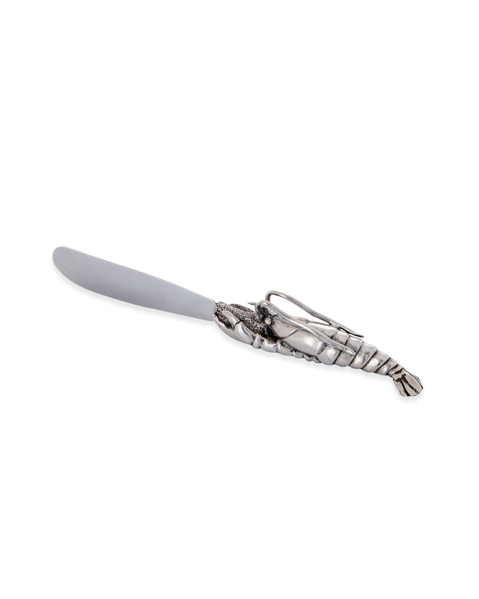 Räka smörkniv silver, silver från Newport