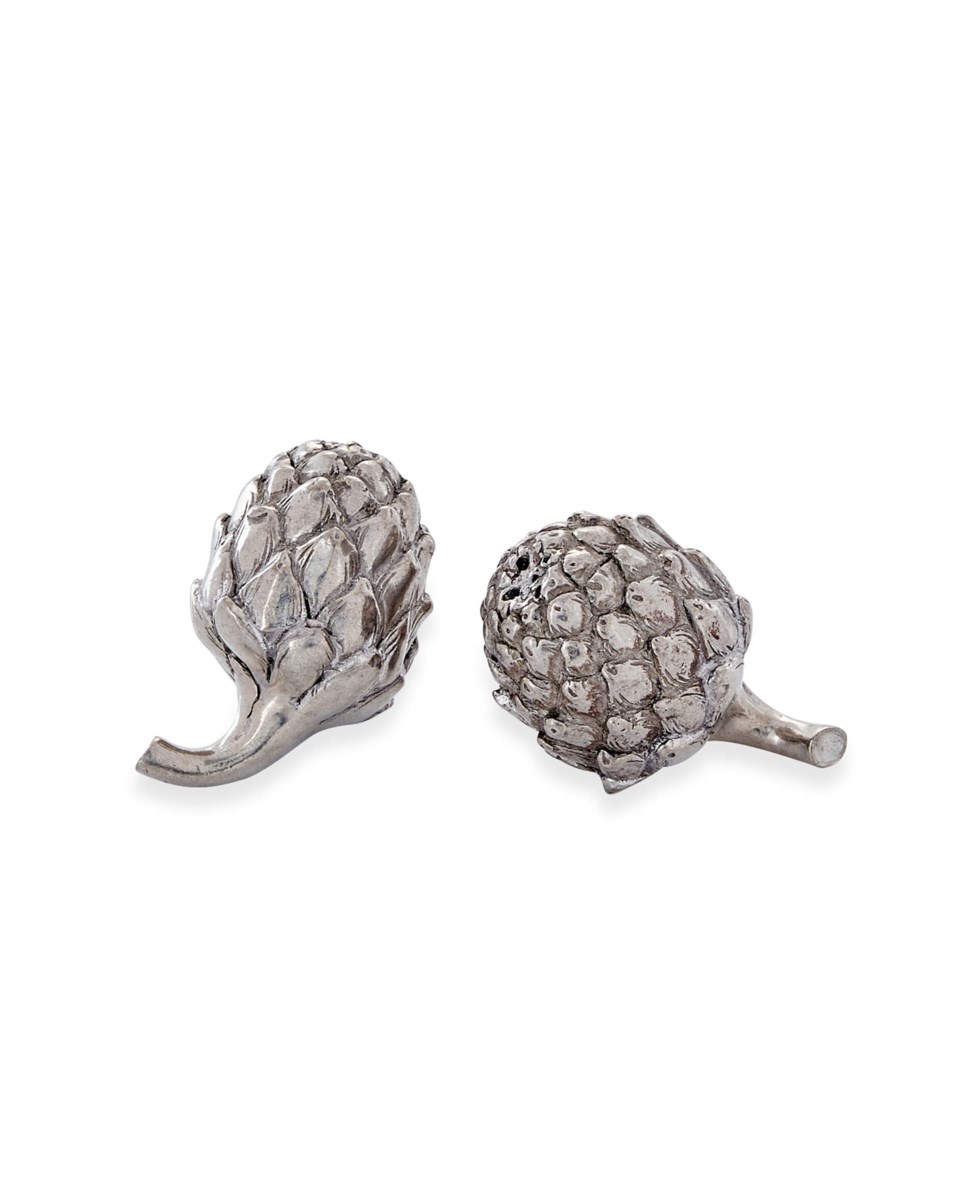 Kronärtskocka salt/pepparkar silver 7x4.5x4 cm, silver från Newport