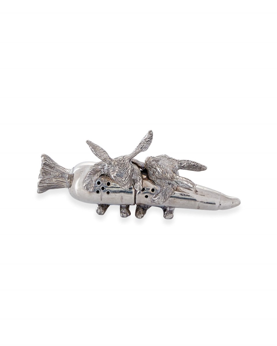 Morot salt/pepparkar silver 12.5x4.5x5.5 cm, silver från Newport