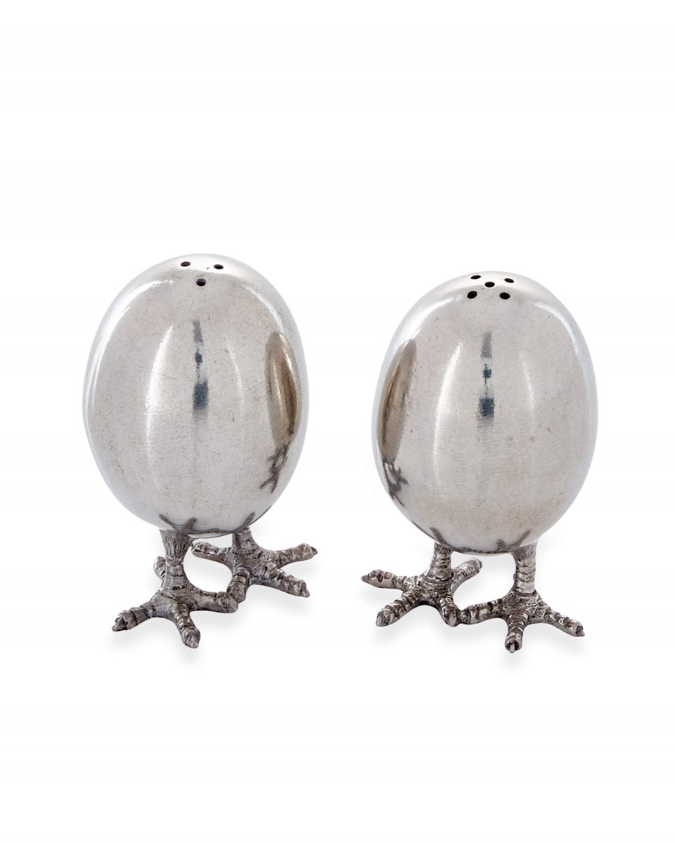 Ägg salt/pepparkar silver 5x4.5x7.5 cm, silver från Newport
