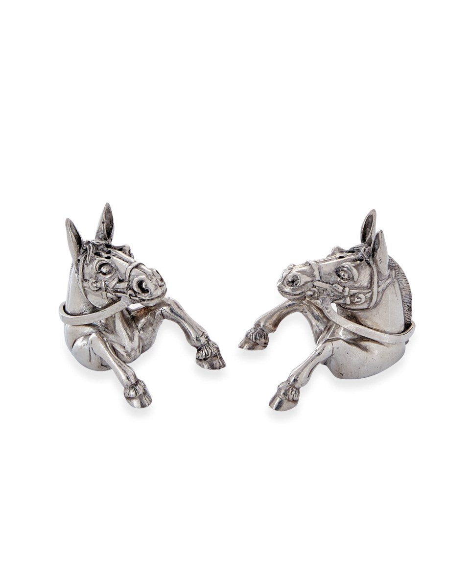 Hästar salt/pepperkar silver 6x4x5.3 cm, silver från Newport