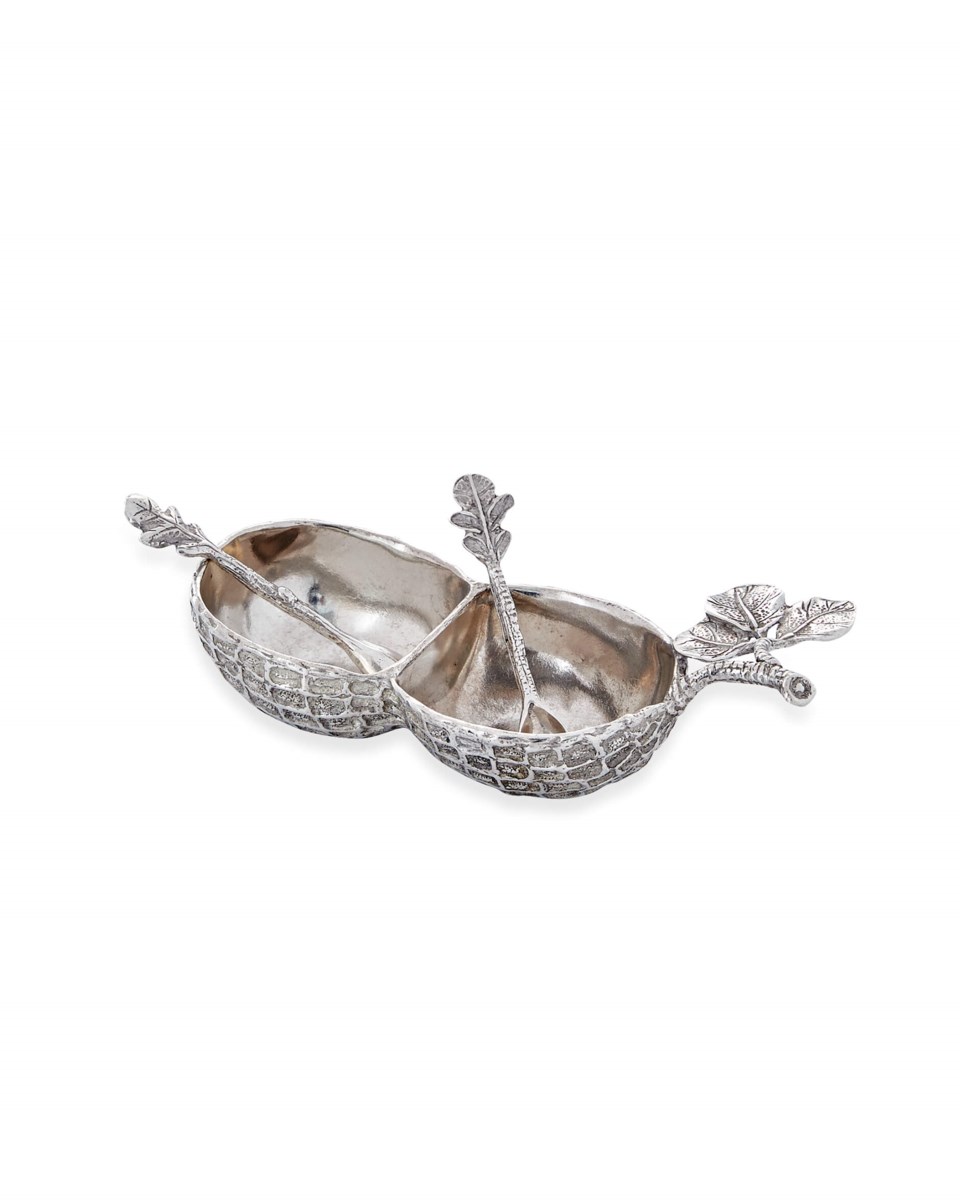 Nöt salt/pepparskålar silver 14x5.5x3.5 cm, silver från Newport