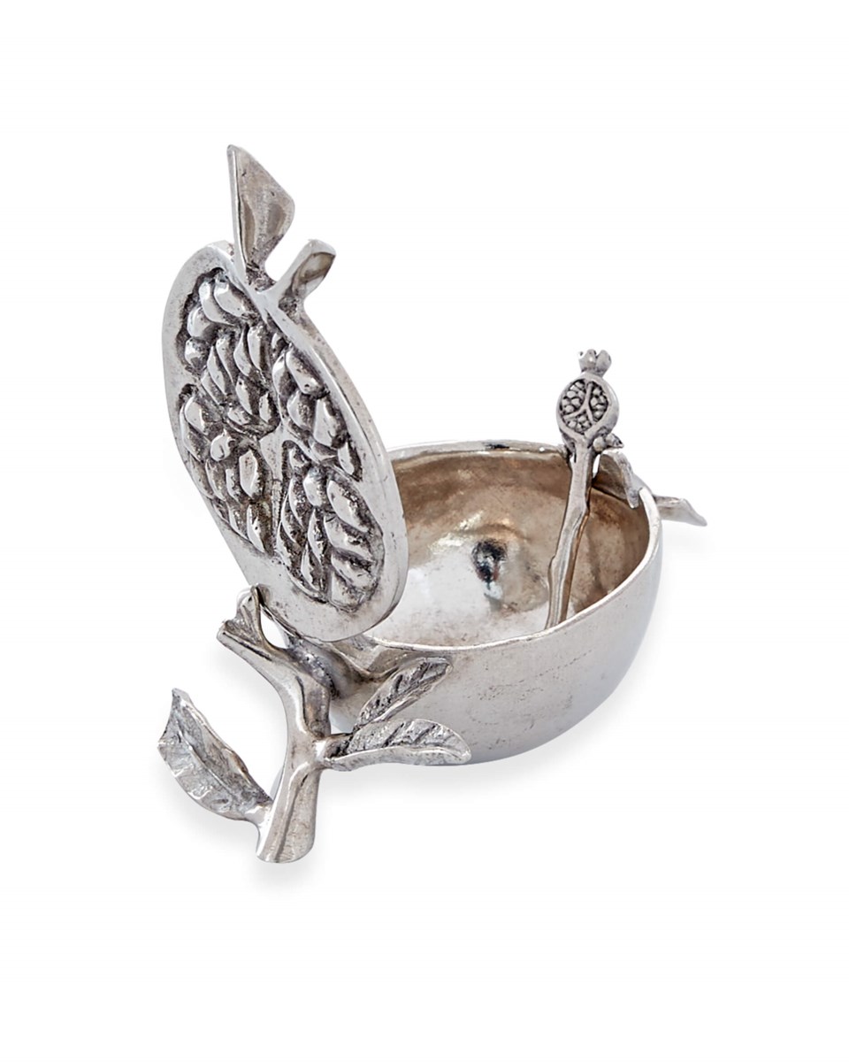 Granatäpple sockerskål silver 8x5x3.3 cm, silver från Newport