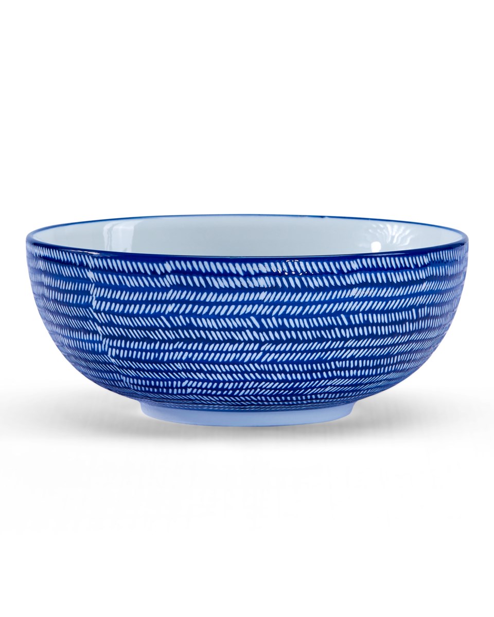 Capri azzurra salladsskål blå/vit 22 cm, blå/vit från Newport