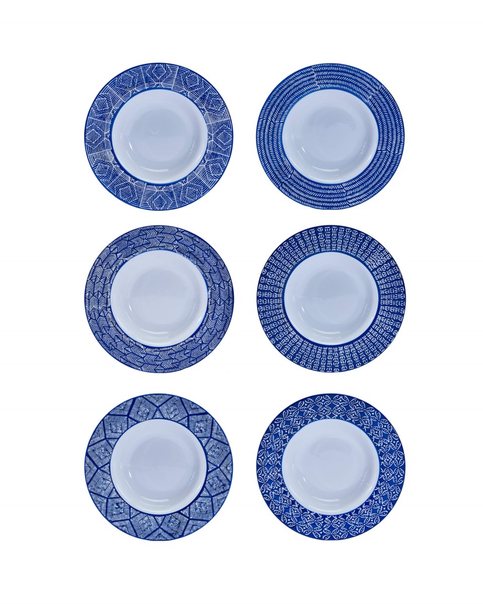Capri azzurra djupa tallrikar blå/vit 23 cm, blå/vit från Newport