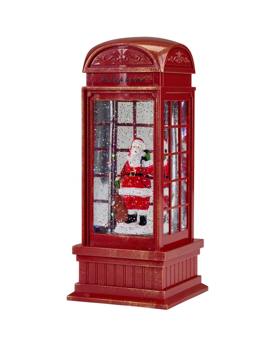 Landon telefonkiosk speldosa röd 11x11x25 cm, röd från Newport Christmas