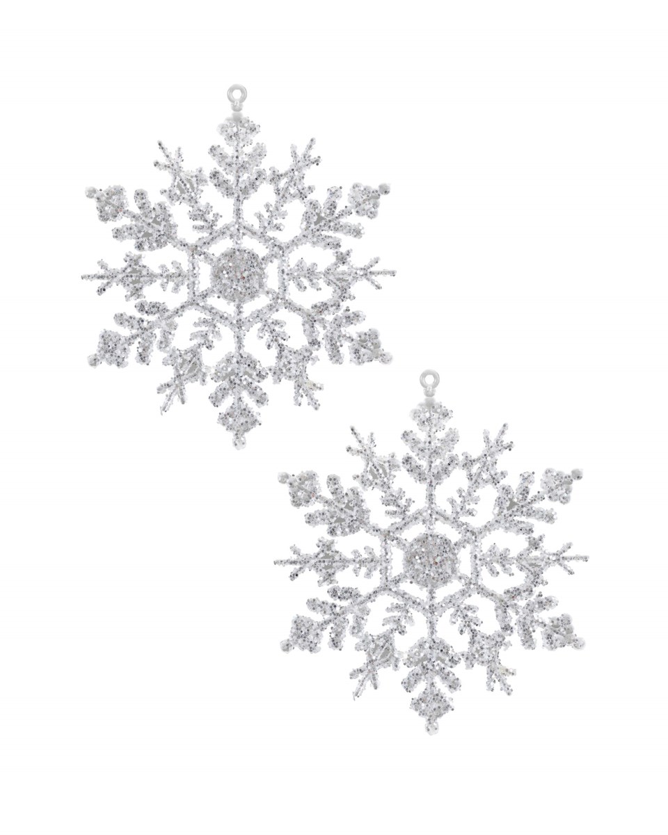 Tindra snöflingor 2-pack silver cm, silver från Newport Christmas