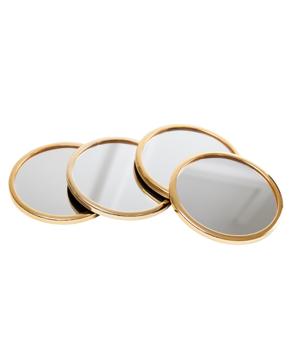 Garrett glasunderlägg 4-pack guld 10 cm, guld från Newport