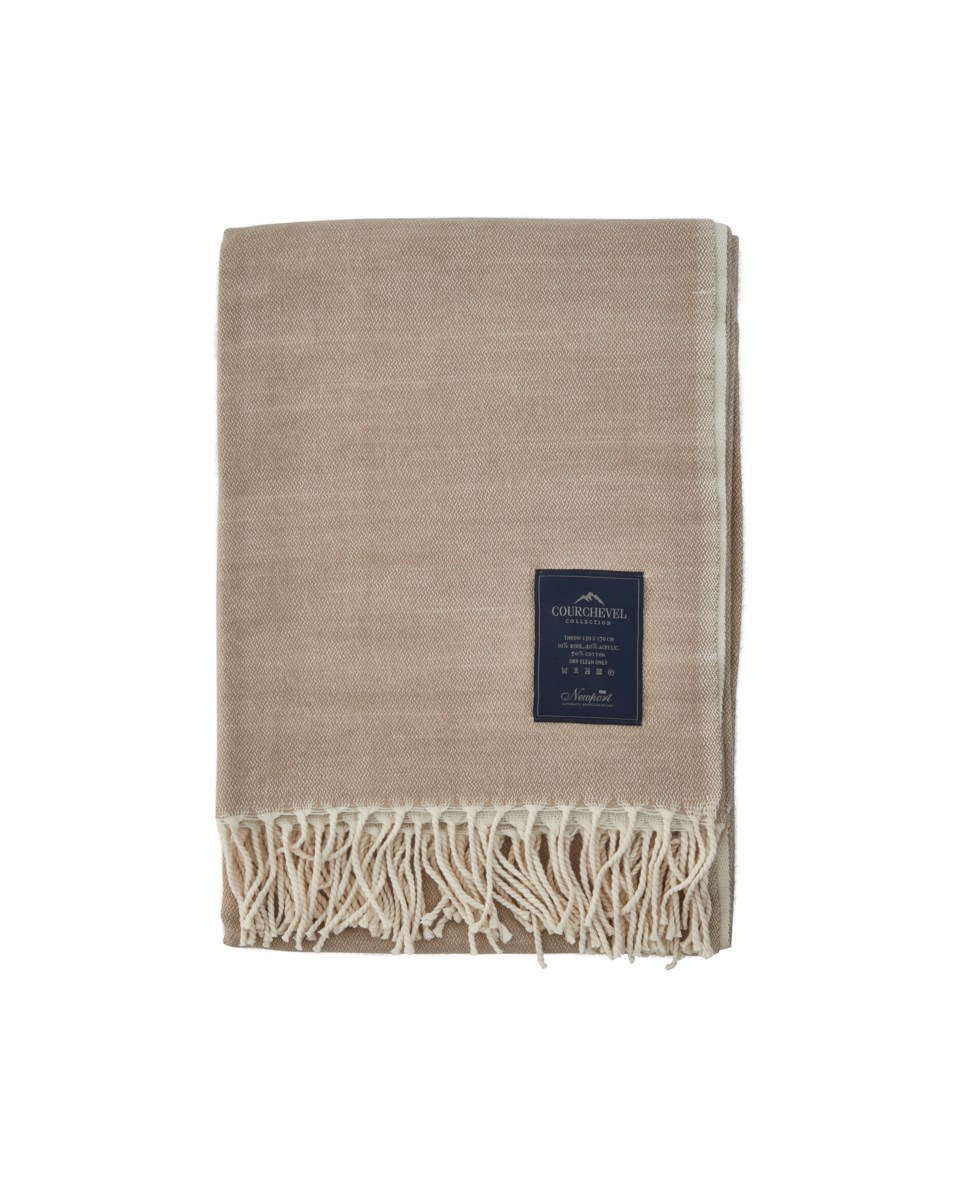 Pavona pläd sand/off-white 130x170 cm, sand/off-white från Newport