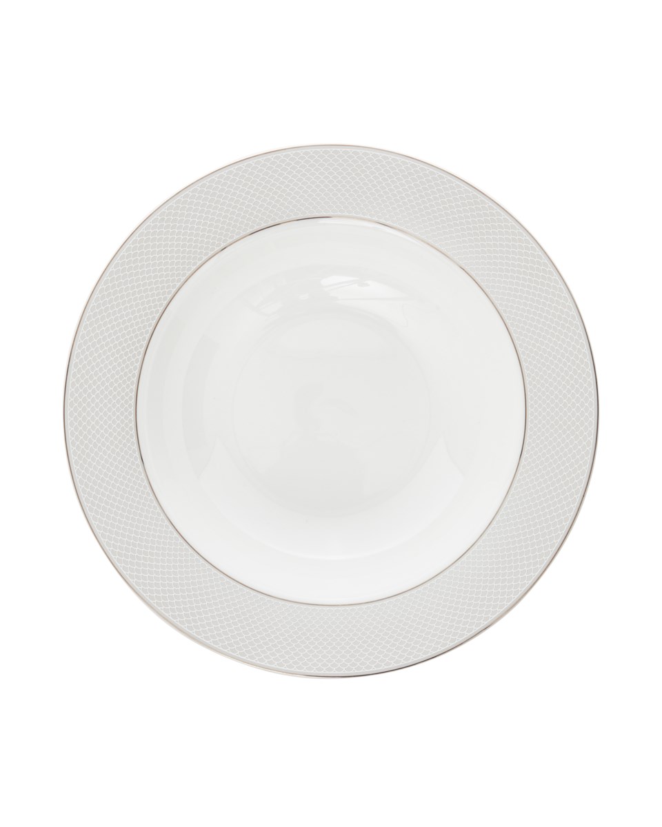 Palladio djup tallrik 6-pack vit/silver 21.5 cm, vit/silver från Newport