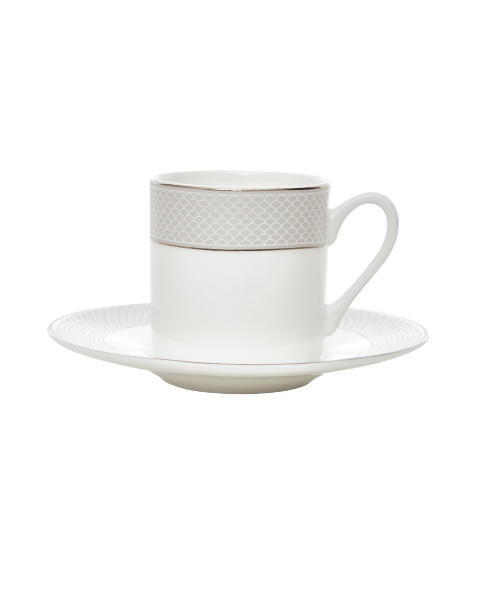 Palladio espressokoppar 6-pack vit/silver 9 cl, vit/silver från Newport
