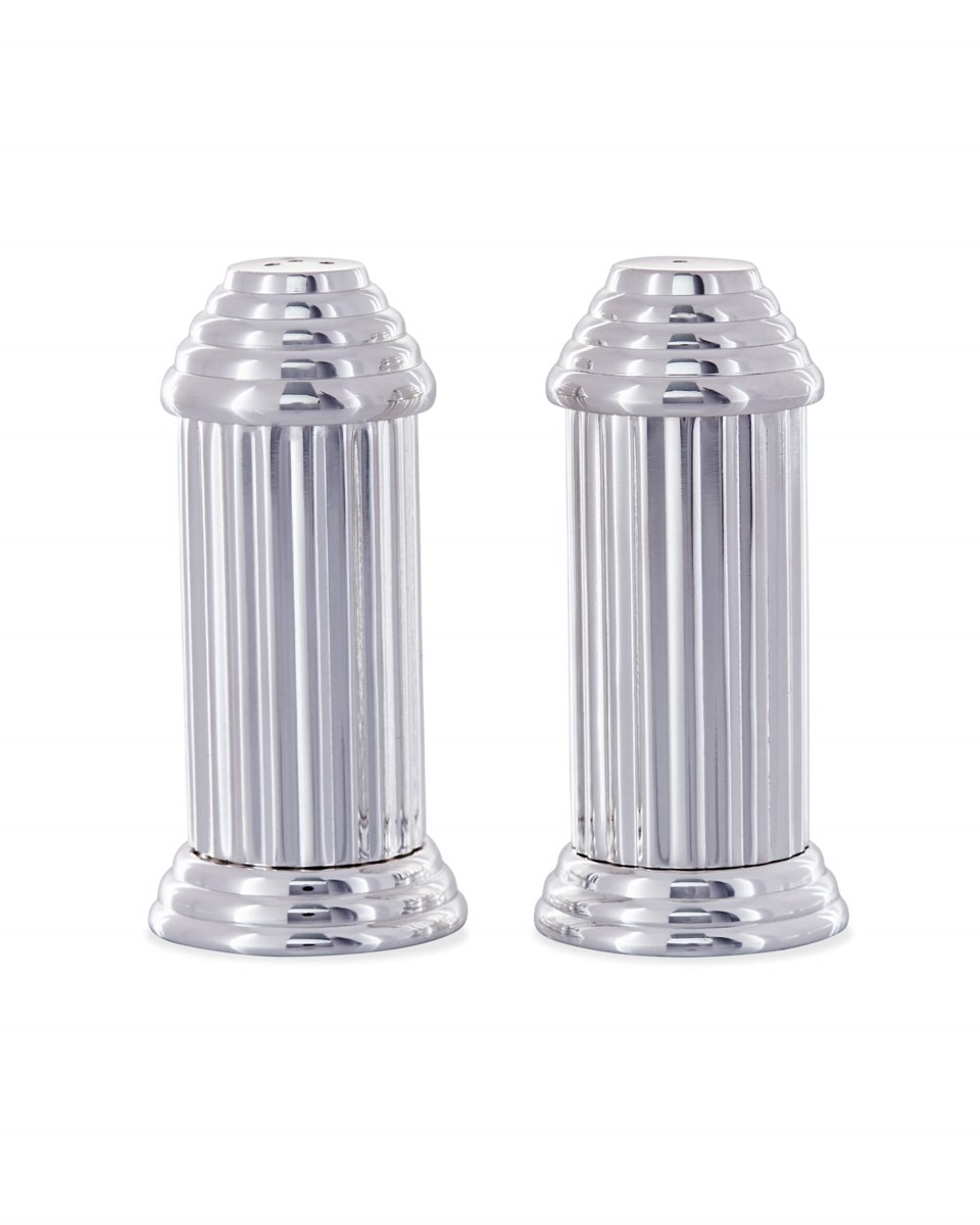 Abbey salt- och pepparkar kolonn silver 9 cm, silver från Newport