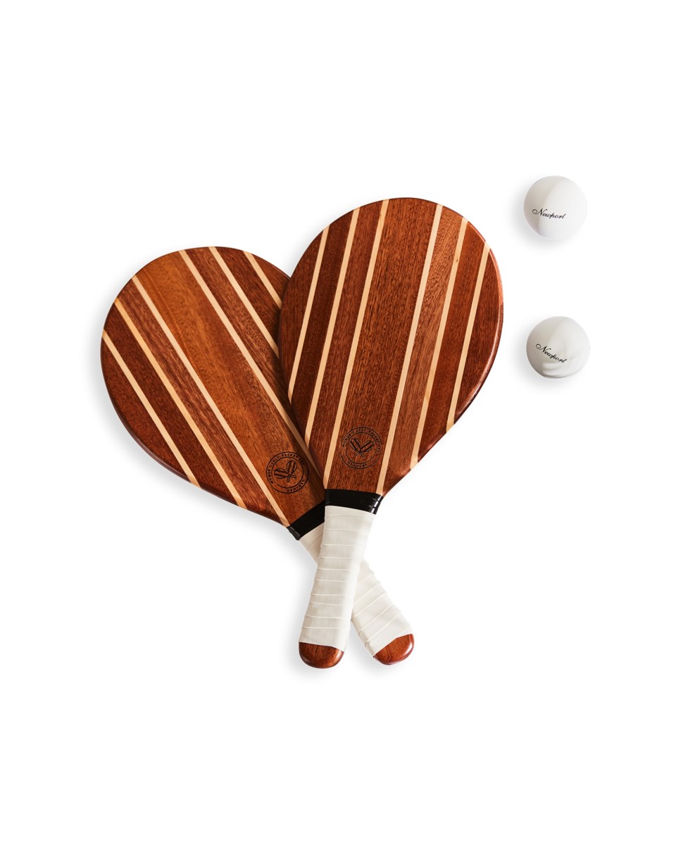 Monte carlo beach racket set brun/vit 43x20 cm, brun/vit från Newport