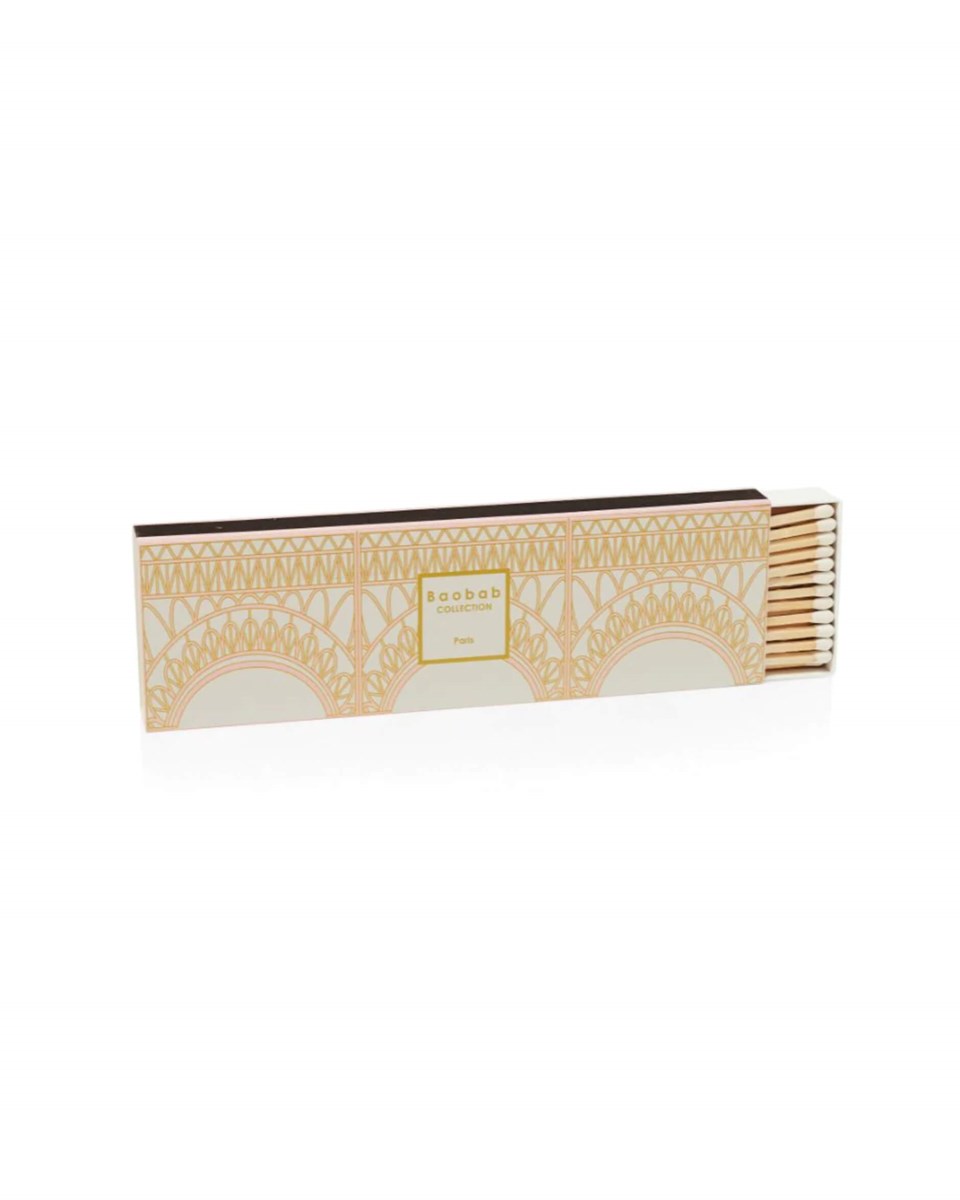 Paris tändstickor vit/guld/rosa 22 cm, vit/guld/rosa från Baobab