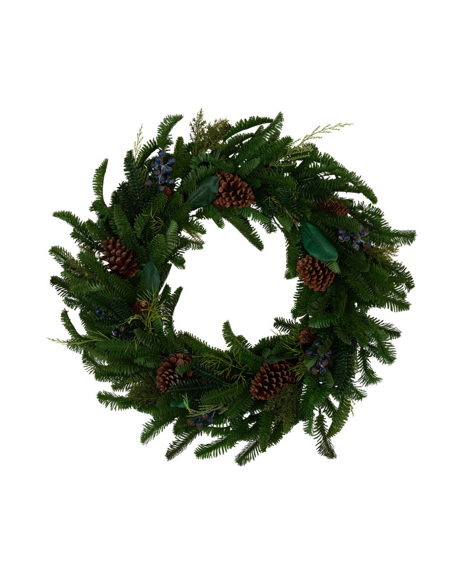 Colorado grankrans natur/grön/blå 68.5 cm, natur/grön/blå från Newport Christmas