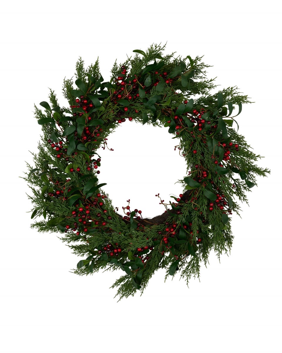 Walmer bärkrans grön/röd/brun 52 cm, grön/röd/brun från Newport Christmas