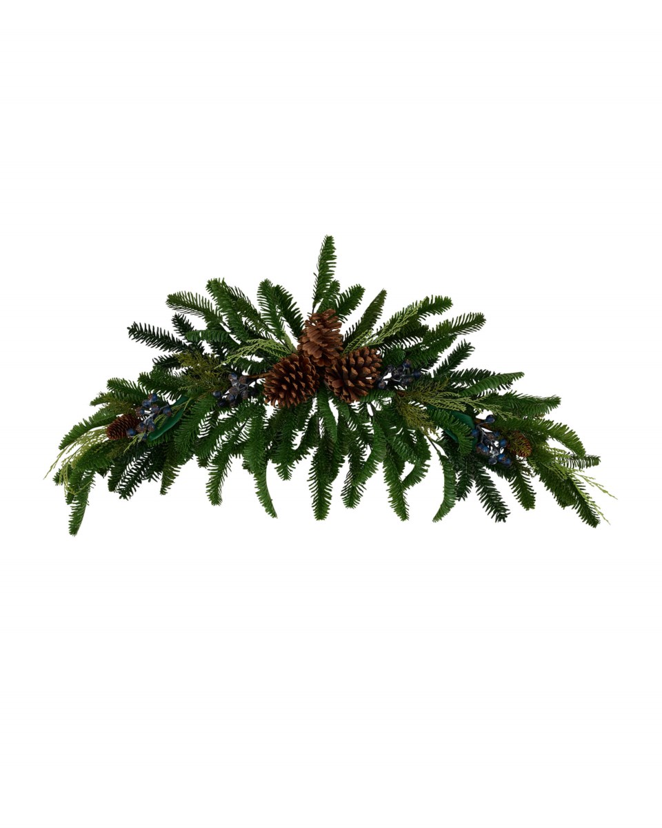 Colorado grandekoration grön/blå/brun 110 cm, grön/blå/brun från Newport Christmas