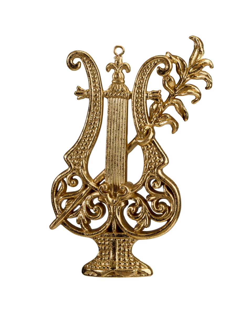 Aria lyra julgransdekoration guld 9.5x2x13 cm, guld från Newport Christmas